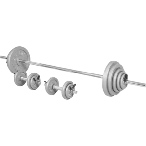 GORILLA SPORTS® Hantelset - 100kg, Langhantelstange 170cm, Gewichte 6x1,25kg 6x2,5kg 2x5kg 2x10kg 2x15kg, 2x Kurzhanteln 30mm, Sternverschlüss/Federverschlüss, Gusseisen - Kurzhantelset günstig