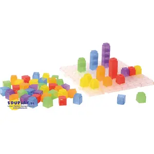 Eduplay Zählsteine - transparente Stapelbausteine Set 100 Stück - Lern...