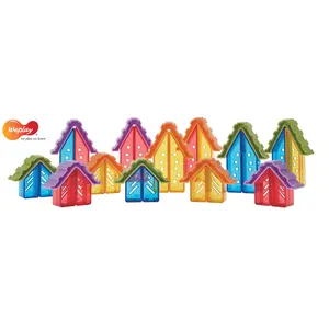 Eduplay Kristall Spielzeugdorf - buntes pädagogisches Bauspiel