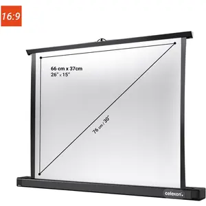 Celexon Professional table top Mini (16:9), Leinwand, Weiss, Schwarz