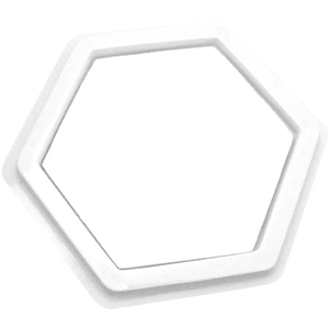 EDUPLAY 220-070 Stempelkissen blanko Hexagon/Sechseck, weiß