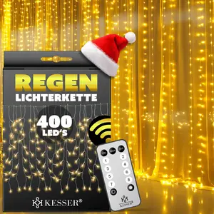 KESSER® LED Lichterkette inkl. Fernbedienung mit 8 Modi & Timer, Licht...