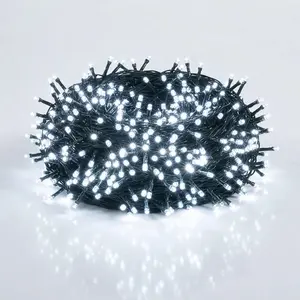 Spetebo Weihnachts Lichterkette (kalt) weiß - 480 LED - Outdoor Deko B...