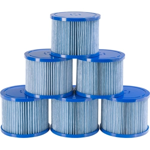 AREBOS Poolfilter 6x Kartuschen | Filter für Spa & Whirlpool | Blau günstig