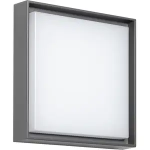 DOTLUX WALLsquare LED-Außenleuchte, dunkelgrau, 25 x 25 cm