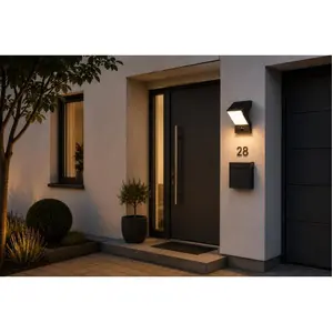 DOTLUX FLASHwall LED-Solar-Außenwandleuchte Sensor