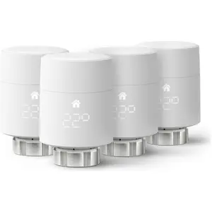 tado° Smart Radiator Thermostat - Quattro, Weiß, ABS Synthetik, Polyca...