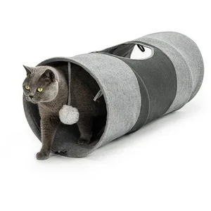 lionto Agility-Tunnel für Katzen, Spieltunnel erweiterbar & platzspare... günstig