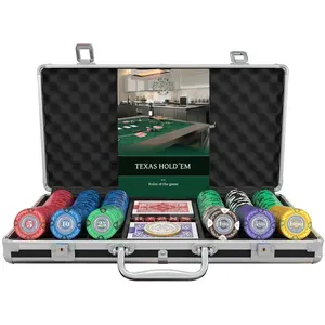 Poker Koffer mit 300 Clay Pokerchips "Tony" mit Werten günstig