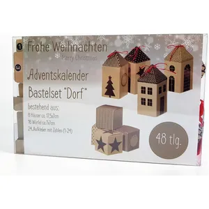 Adventskalender Bastelset DORF 48 tlg.