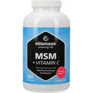 Vitamaze MSM HOCHDOSIERT+Vitamin C Kapseln 360St PZN 12580563 günstig