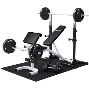 GORILLA SPORTS Hantelbank 100kg Gewichten, Verstellbar - Kraftstation,...
