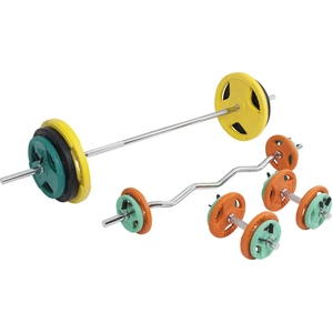 GORILLA SPORTS® Hantelset 108 kg - 6x1,25kg, 6x2,5kg, 2x5kg, 2x10kg, 2x15kg Gewichte, Langhantelstange 170 cm, SZ Curlstange 120 cm, Kurzhanteln, Gusseisen, Federverschlüssen - Langhantel Set günstig