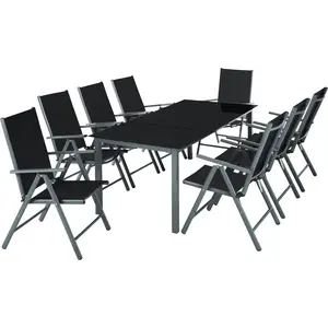 tectake® Aluminium Sitzgruppe 8+1 günstig