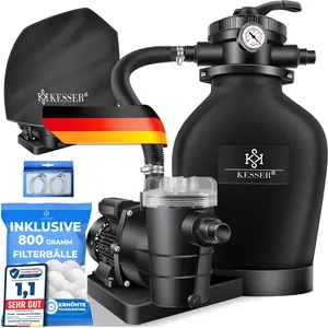 KESSER® Sandfilteranlage mit Pumpe & 800g Filterbällen, 10 m³/h Filter... günstig