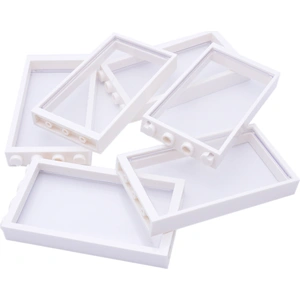 LEGO® 1x4x6 Fenster Weiß und transparente Scheiben - Menge 5x