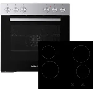 Respekta Einbau-Herdset, Edelstahl, Jonas, 72 l, 60 ° - 250 °C
