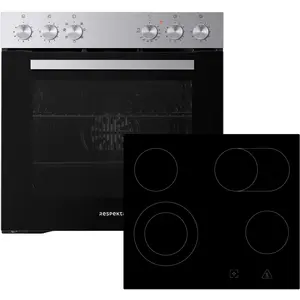 Respekta Einbau-Herdset, Edelstahl, Jamie, 72 l, 60 ° - 250 °C