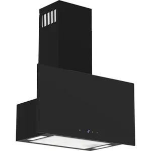 Respekta Kopffreie Dunstabzugshaube Lio mit flacher Glasfront, Schwarz...