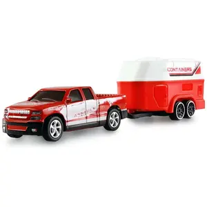 Amewi RC Pickup Die Cast mit Wohnwagen 1:64 RTR rot 6+
