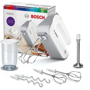 BOSCH Handmixer Styline MFQ4075DE, 2x Rührbesen, Knethaken Edelst., Mi...