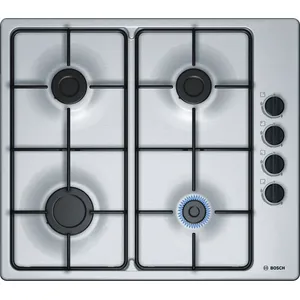 Bosch PBP6B5B80, Edelstahl, Integriert, Gaskochfeld, Edelstahl, 4 Zone...