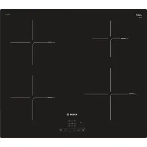 Bosch Serie 4 PUE611BB1E, Schwarz, Integriert, Zonen-Induktionskochfel...