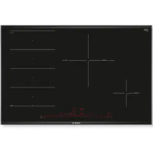 Bosch PXE875DC1E, Schwarz, Integriert, Zonen-Induktionskochfeld, Glask...