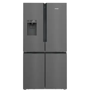 Siemens KF96DPXEA, Freistehend, French door, Grau, Glas, 574 l, SN-T günstig