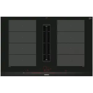 Siemens iQ700 EX875LX57E, Schwarz, Integriert, 80 cm, Zonen-Induktions...