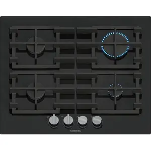 60 cm gaskochfeld mit 4 brennern, 8000 w, schwarz Siemens EP6A6PI40