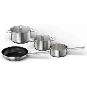 Siemens HZ9SE040 Kochgeschirrset 4-teilig Antihafteigenschaft Edelstah... günstig