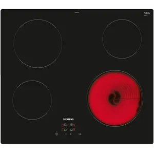 Siemens iQ100 ET61RBEB8E, Schwarz, Integriert, 60 cm, Keramik, Keramik, 4 Zone(n)