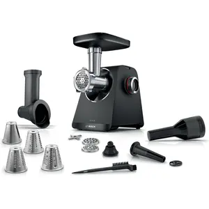 Bosch Hausgeräte MFWS440B, Fleischwolf, Schwarz, Silber günstig
