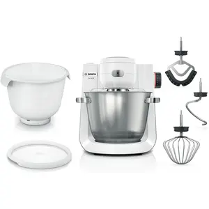 Bosch Hausgeräte Serie 6 Stand Mixer, Küchenmaschine, Weiss, Silber günstig