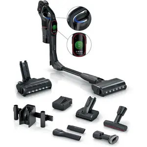 Bosch BCS1051POW, 2-in-1-Stabstaubsauger, Beutellos, Schwarz, 0,4 l, T...