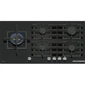 Bosch Serie 6 PPM9A6I40, Schwarz, Integriert, 90 cm, Gaskochfeld, Gehä...