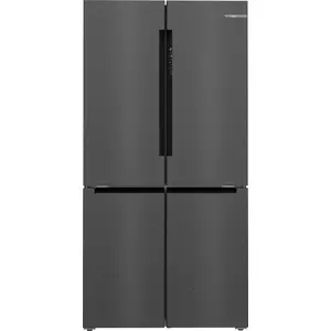 Bosch Serie 6 KFN96AXEA, Freistehend, French door, Schwarz, Berührung,...