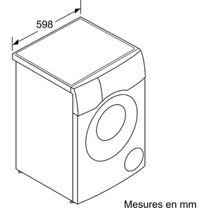Bosch Serie 8 WNC254A0FR, Frontlader, Freistehend, Weiß, Links, Schwar...