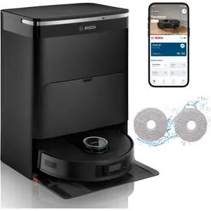 Bosch BCRDW3BX, Beutellos, Schwarz, Rund, Staubbeutel, Ladend, Purific...