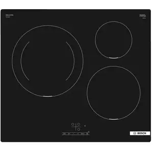 Bosch Serie 4 PIJ611BB5E, Schwarz, Integriert, 60 cm, Zonen-Induktionskochfeld, Keramik, 3 Zone(n)