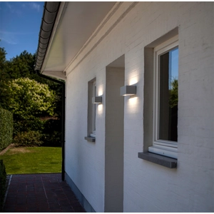 LUTEC LED Aussenwandleuchte 2fach 4000 K 10,5W IP54 Weiß