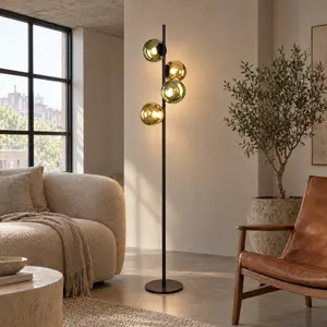 Eco-Light LED-Stehlampe ALTAIR Glas 160 cm, Multicolor modern fürs Wohnzimmer.Farbe:Multicolor günstig