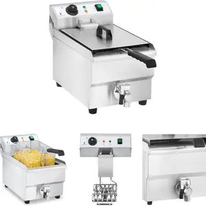 Professionelle Catering-Fritteuse mit Wasserhahn 230V 10L