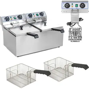 Doppelkammer-Elektrofritteuse TIMER 2x9L günstig