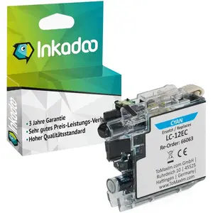 TonerPartner Inkadoo, Druckerpatrone, Kompatibel zu Brother LC-12 (C) günstig