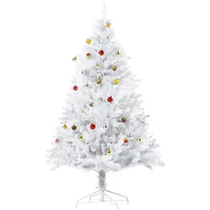HOMCOM Weihnachtsbaum künstlicher Christbaum 150cm mit Ständer inkl De...