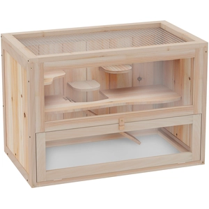 PawHut Kleintierkäfig Holz 60 x 35 x 42 cm Aosom günstig