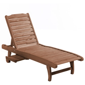 Outsunny Sonnenliege klappbar aus Tannenholz, mobile Gartenliege in Br... günstig