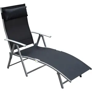 Outsunny Sonnenliege klappbar Gartenliege mit Kissen 137x63,5x100,5cm ... günstig